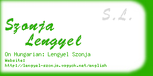 szonja lengyel business card